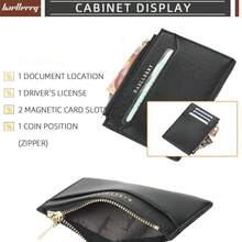Baellerry New PU Wallet Men's Short Zipper Coin Purse Thin Driver License Card Holder ID Case - Multicolor - View 5