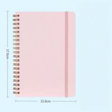 Spiral Bound B6 Notebook With Colorful Thick Inner Pages, Diary, Planner, Memo Pad, Coil Notebook - Multicolor - View 7
