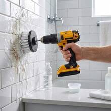 Bộ 4 đầu bàn chải vệ sinh cho máy khoan điện 4 inch, phù hợp cho kính, da và lốp xe, dùng cho chăm sóc xe ô tô và vệ sinh nội thất gia đình (chỉ gồm đầu bàn chải, không kèm máy khoan) - A - Xem 7