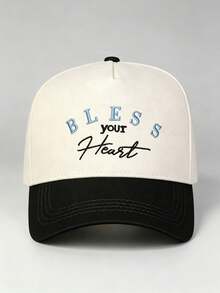 1pc Men Hat Letter 'BLESS Your Heart' Embroidered Hats For Men, Adjustable Hat, Perfect For Parties, Travel, Outdoor Activities, And Sun Protection - Multicolor - View 12