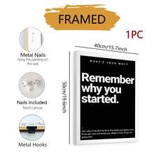 1件 Remember Your Original Intention Goal Seize The Moment 勵志牆面裝飾海報，適用於臥室、辦公室、浴室、居家裝飾 - 彩色 - 查看 16