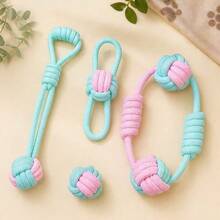 Dog Chew Toy Braided Rope Knot Toy Durable Bite-Resistant Teeth Cleaning Interactive Tug Toy For Small And Medium Dogs Boredom Relief Dog Stuff - Multicolor - View 4