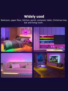 USB Powered RGB TV Backlight Strip, Color Changing Ambient Light, Suitable For TV, Computer Monitor, Home Theater Decoration, Room, Living Room And Cabinet Decor Ambient Light Strip - Multicolor - View 5