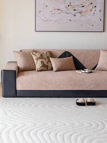 1pc Chenille Solid Color Minimalist Sofa Cushion, Premium Texture Non-Slip Sofa Back Cushion, Pet-Friendly Sofa Protector Cover, 1/2/3/4/5 Seater And Combination Sofa, All Season Use, Machine Washable Sofa Cover, Elegant Daily, Enhance Home Happiness - Coffee Brown - View 9