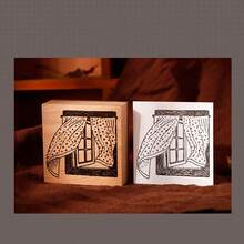 Wooden Stamp, Vintage Curtain Decorative Stamp, Suitable For Planner, Scrapbook, Diary, Photo Album DIY Crafts - Multicolor - View 11