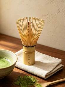 1件裝竹製抹茶刷、茶匙，日式宋代茶道抹茶工具，抹茶配件 - 彩色 - 查看 7