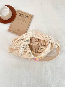 2026 Spring Fashion New Woven Crossbody Bag, Suitable For Daily, Casual, Outing, Travel, Vacation - White - View 7