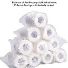 7 Rolls Of Self-Adhesive Bandage, Breathable Athletic Tape, Self-Adhesive Athletic Bandage (White) - White - View 2