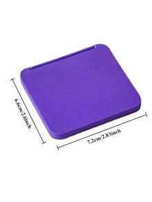 1/2pcs Multi-Color Double-Sided Folding Pocket Makeup Mirror, Portable Compact Square Hand Mirror, Minimalist Travel Makeup Mirror, Suitable For Handbag, Outdoor Daily Touch-Up - Multicolor - View 4
