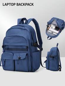 New Backpack, Laptop Backpack, Fits 14-15.6 Inch Laptops, Unisex, Lightweight And Durable, Multi-Functional Pockets, Large Capacity College Outdoor Backpack, Travel Backpack, Hiking Backpack, Lightweight Casual Daily Backpack, With Laptop Compartment, Fashion Multi-Functional Backpack, Suitable For Work, Business And College Use, Multiple Colors Available - Multicolor - View 11