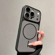奢華鮮豔色彩磁吸手機殼，相容 iPhone 18 Pro Max 18 Pro，支援磁吸無線充電，附螢幕保護貼，相容 iPhone 16 Pro Max 17 Pro Max 16 Plus 17 12 11 15 14 13 - 黑色 - 查看 5