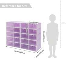 20Pcs Plastic Shoe Boxes Stackable Large Shoe Storage Boxes With Lids - Clear - View 8