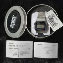 Casio Waterproof Classic Retro Silver Small Square Quartz Movement Steel Band Watch - Silver - View 7