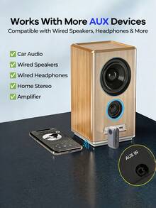 REMAX Mini Bluetooth 5.3 Audio Receiver, Plug And Play, Built-In High-Definition Microphone Supports Hands-Free Calling, High-Definition Sound Quality And Stable Low-Latency Transmission, Suitable For Car Audio, Speakers And Wired Headphones, Car Accessories, Car Essentials, Car Supplies - Silver - View 9