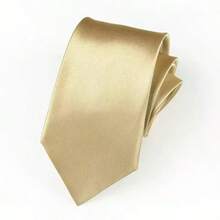 1PC Men's Solid Color Tie, Business Formal Narrow Tie (5cm Wide), Suitable For Daily Wear, Wedding, Banquet, Party, Cocktail Party, Gift - Multicolor - View 5