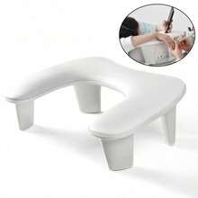 New Comfortable Slanted Soft Cushion Armrest Professional PU Leather U-Shaped Nail Pillow Exclusive For Nail Salon - White - View 2