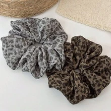 韓式復古豹紋大號髮圈髮帶 女款 2026秋冬新款 高端盤髮髮飾 - 彩色 - 查看 5
