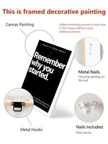1件 Remember Your Original Intention Goal Seize The Moment 勵志牆面裝飾海報，適用於臥室、辦公室、浴室、居家裝飾 - 彩色 - 查看 8