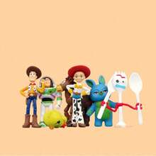 7pcs Hard Decorative Figurines, Exquisitely Crafted Cartoon Character Models, Can Be Used As Desktop Decor For Home Desk Or Office Workspace, Enriching Desktop Detail Layers, Also Suitable For Holiday Decoration To Enhance Space Atmosphere, Compact Size Doesn't Occupy Too Much Display Space, Suitable For Daily Collection And Display, Also Fits Halloween, Christmas And Various Holiday Scene Settings - Multicolor - View 6