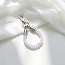 1pc Unisex Creative Iridescent Telephone Wire Keychain Spring Anti-Loss Phone Lanyard Accessory Personalized Bag Key Pendant - Multicolor - View 11