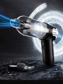 HYUNDAI Portable Rechargeable Vacuum Cleaner, Lightweight Compact Handheld Vacuum, Multi-Functional Cleaning Vacuum Suitable For Home, Car, Pet Hair Cleaning, A Household Essential - Cordless - View 3