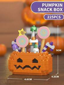 Halloween Series Building Block Set, Gift Assembly Toy, Arent-Child Interactive Party Game, Halloween Series Model Building Block Set, Holiday Decor/Desktop, Early Learning Educational Stem Toy, Birthday Gift, Halloween Thanksgiving Party Favor/Gift - Multicolor - View 13