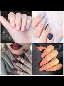 288pcs (12 Sheets) Waterproof Breathable Double-Sided Adhesive Gel Nail Stickers, Super Strong Adhesion Transparent Soft Fake Nail Glue Stickers, Suitable For Nail Care - Upgraded Version - View 7