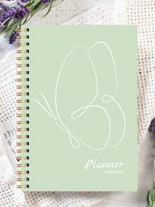 1pc 2026-2027 Planner Notebook With Monthly Calendar Grids, Notes Area & Color Tabs, Halloween Gifts For Work And Home Planning, Office Desk Accessories Office Supplies For Daily Organization - A - View 1