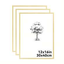 Mosearon 3pcs/2pcs/1pc Aluminum Alloy Minimalist Photo Frame 30x40cm, A3 A4 Classic Metal Photo Frame, A4 Certificate Frame, High-Quality Metal Brushed Texture, High-Resolution Organic Glass, Vertical And Horizontal Display - 0815 Flat Aluminum Alloy - View 12