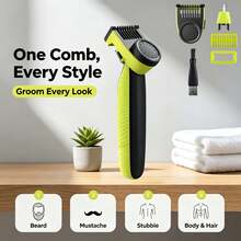 2/3/4/5pcs Set Of Guard Comb For One Blade Set, Adjustable 14-In-1 Precision Comb With Body Guard, Skin Protector, Attachments For Shaving, Grooming, With 14 Length-Settings,Compatible With QP210/50 220 2523 2520 - A - View 4