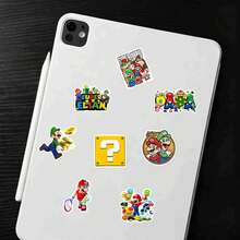 SUPER MARIO BROS. 1set Classic Game Character Themed Stickers, Rich Pattern Assortment, Waterproof & Durable, For Decorating Laptops, Luggage, Water Bottles (Stochastic Style) - Multicolor - View 6