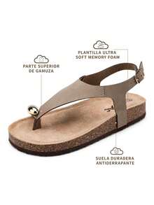 GETAC Women Flat Sandals - Dark Roast - View 3