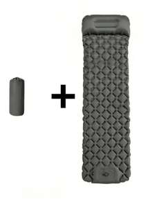 Portable Camping Inflatable Sleeping Pad With Integrated Pillow, Compact Ultra-Light Foldable Air Mattress For Outdoor Hiking, Picnic And Tent Use (Style/Color Randomly Shipped) - Multicolor - View 17