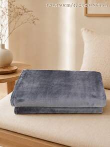1PC Personalized Custom Text Embroidered Solid Flannel Throw Blanket, 2 Colors Optional, Decorative Cover For Armchair Sofa Bedroom, Ideal Holiday Anniversary Birthday Gift For Family Members - Multicolor - View 9