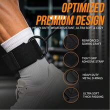 FIVING Ankle Straps For Cable Machine, Padded Adjustable Cuff Glute Leg Hip Kickback, Gym Workout Men Women - Multicolor - View 2
