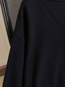 BYGOUBY Plus Size 1XL-4XL Spring/Autumn Basic Thin Knit Sweater Long Sleeve Casual Pullover Soft And Comfortable For Women - Black - View 8