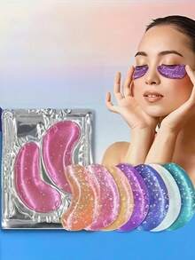 10pcs Creative Pattern Stickers, Multiple Colors Available, Home Daily Use, Face Stickers, Unisex, Suitable For Everyone, Suitable For Autumn/Winter, Halloween, Christmas, Holiday Gifts, Daily Essentials, Convenient For Travel, Face Mask - Multicolor - View 7