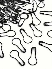 10/20/50/100/260pcs Hook And Loop Fasteners, Pear-Shaped And Bulb-Shaped Fasteners, Suitable For DIY Crafts, Sewing, Knitting Markers And Clothing Labels (Available In Gold, Silver, Black And Multicolor) - Multi-color - View 5