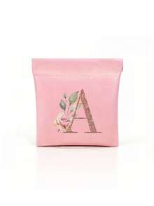 Sparkling Rose Letters Stamp Mini Storage Pouch, Women's Coin Purse, Self-Closing Multi-Functional Organizer Bag Chargers And Cables - Portable Carrying Pouch Suitable For Lipstick, Coins, Earphones, Data Cables, Keys, Jewelry, And Charging Cords - Multicolor - View 11