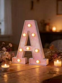 22/21/16cm Decorative LED Glowing Numbers And Letters, Plastic Neon Number Light Sign, Battery Powered Number Light, DIY Letters And Numbers, Suitable For Birthday, Christmas, Bar And Wedding Decoration - LED Letter and Number Lights - View 9