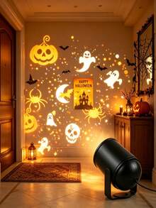 Halloween Atmosphere Projector Lamp, USB Plug‑In Power, Multi‑Angle Rotatable Bracket, Multi‑Style Festival Patterns, Decor Light For Living Room Indoor Wall & Home Party Scene - Projector Lamp - View 6