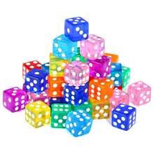 50 Colorful Dice, Six-Sided Dice, Suitable For Board Games, 14mm Bulk Dice, Ideal For Parties, Board Games (Color Random) - 1 - View 9