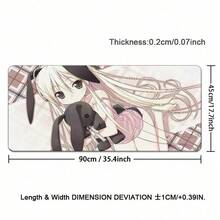 Extra Large Leather Computer Mouse Pad, Extra Large Multiple Sizes Genuine Leather Touch Mouse Pad, Cute Y2k Anime Girl Table Mat, Student Meal Mat, Desktop Office E-Sports Mat, Anti-Slip And Waterproof, Suitable For Study Desks And Leather Pads - View 12