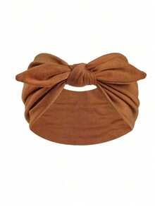 1/4pcs Women Boho Solid Color Wide Knotted Headbands, Elastic Bow Rabbit Ear Hairband For Yoga, Workout & Daily Fall Hair Accessories,Christmas - Multicolor - View 7