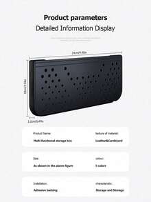 1pc Car Storage Bag, Adhesive Phone Holder, Multi-Functional Mesh Pocket Organizer, Car Storage Box Accessory - A - View 7