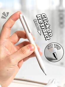 Aesthetic Retractable Gel Pens With Smooth Flow Sturdy Click Silent Pens For Teens Light Retractable Ballpoint Pen To Take Notes Back To School Supplies Pencil Case Pens Stationery Set For Teacher Classroom Essentials Teachers Office Supplies ﻿ - Ballpoint Pen - View 5