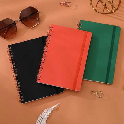 Spiral Bound B6 Notebook With Colorful Thick Inner Pages, Diary, Planner, Memo Pad, Coil Notebook