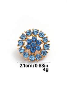 10pcs/Pack Snowflake Hollow Rhinestone High-End Metal Buttons, Suitable For Skirts, Dresses, Cardigans, Hand-Sewn Buttons, Suitable For Coats, Sweaters, Suits, Evening Gowns, Tops Decorative Buttons, Shoes And Hats Gift Boxes, DIY Accessories - Multicolor - View 21
