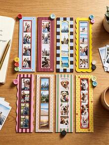 Waterproof Refrigerator Photo Clips, Colorful Retro Style, Vertical Photo Frame, Suitable For Refrigerator, Kitchen And Home Decor - Multicolor - View 2