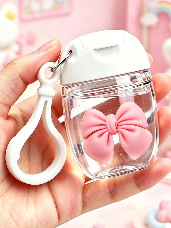Clear Refillable Hand Sanitizer Bottle (With Bow), 30ml (1 Oz), Suitable For Hand Sanitizer Or Perfume. A Reusable, Portable Empty Bottle Perfect For Travel; An Ideal Gift For Women And A Great Choice For The Holidays.